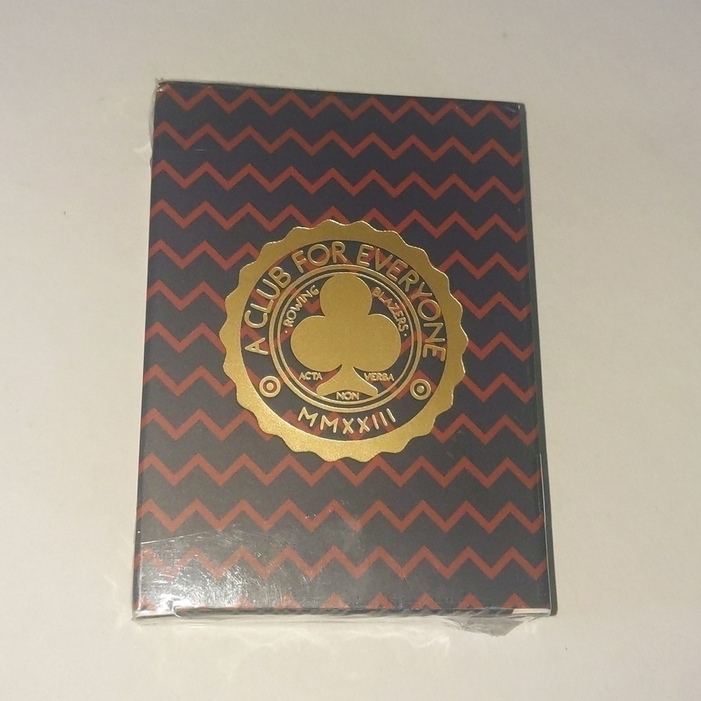 Rowing Blazers X Target Playing cards. Chevron print.